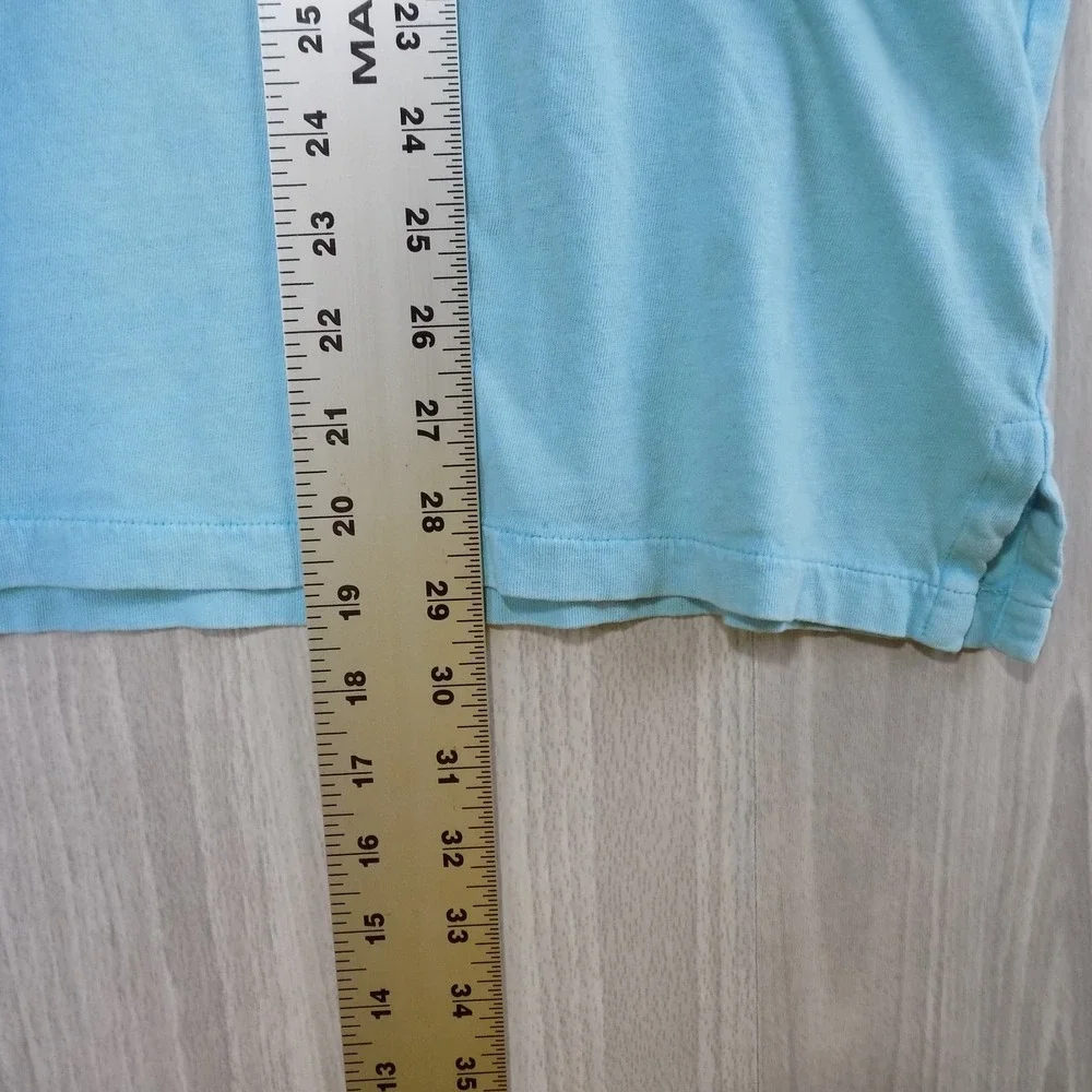 Polo Ralph Lauren Mens XL Light Blue Cotton Linen Short Sleeve Pocket Polo Shirt